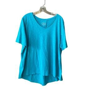 Chico's Aqua Teal Ultimate Tee Size XL Chico's Size 3 Stretch Comfort Classic